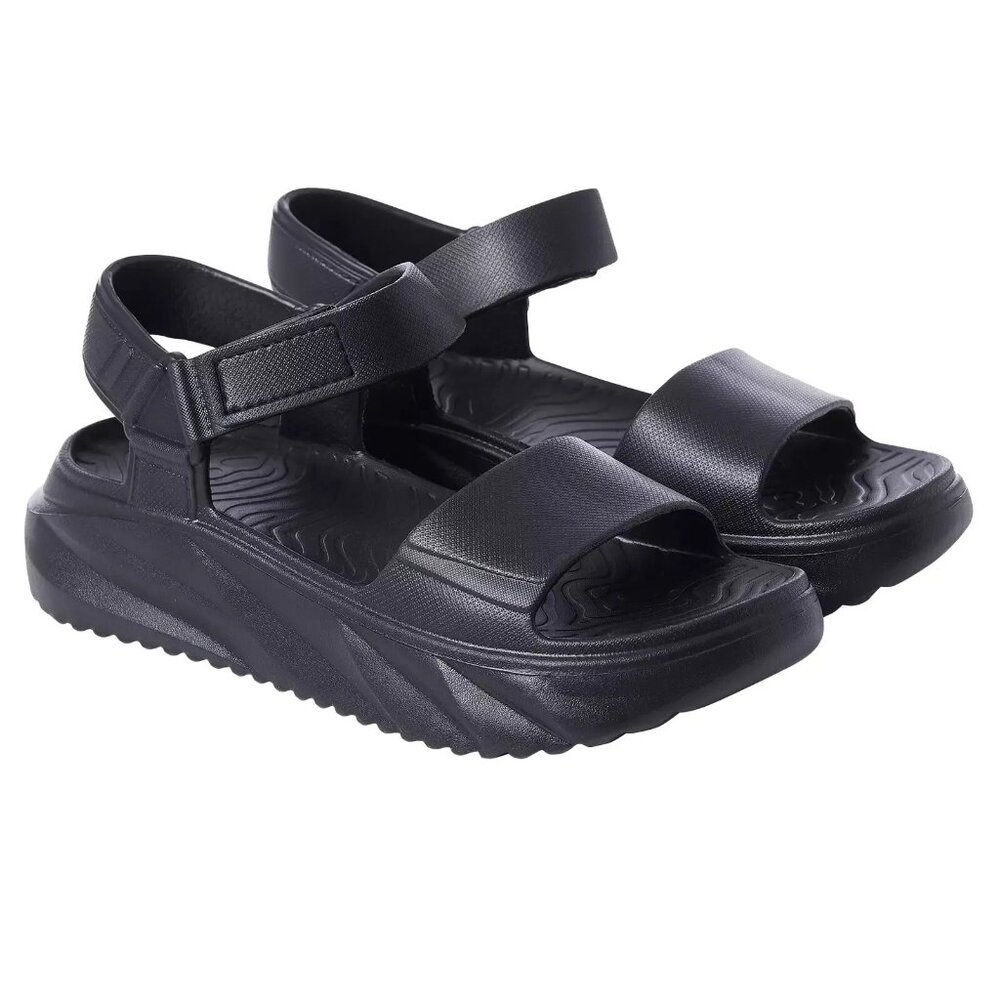 NO BOX 32 Degrees Women's Cushion Strap Sandal Black Size 7.5-8.5 $39 KK303